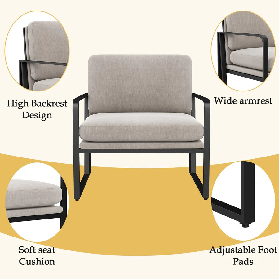 Armchairs, Living Room Chairs Linen Armchairs Living Room Accent Chairs